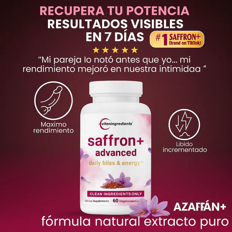 Nuevo Saffron+ Advance: Recupera tu Paz Mental, Alegría y Energía ¡Libre de Ansiedad y Estrés!