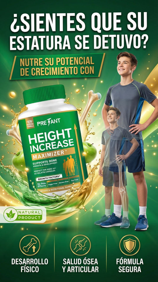 Height Increase Maximizer®: Crece con fuerza y dile adiós al dolor de huesos.
