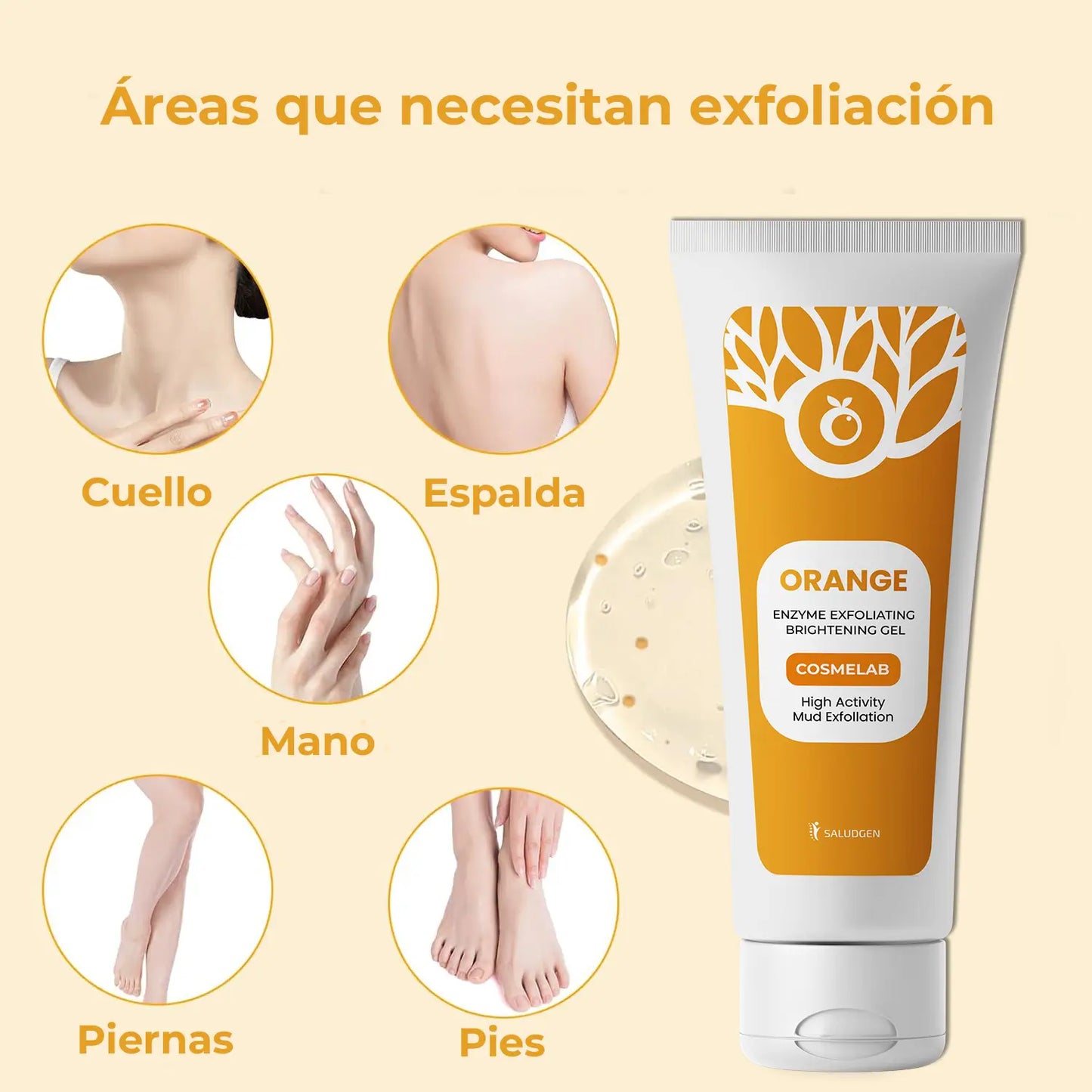 Gel Exfoliante de Naranja®: ¡Elimina las manchas negras y recupera el tono natural de tu piel en solo 10 días!