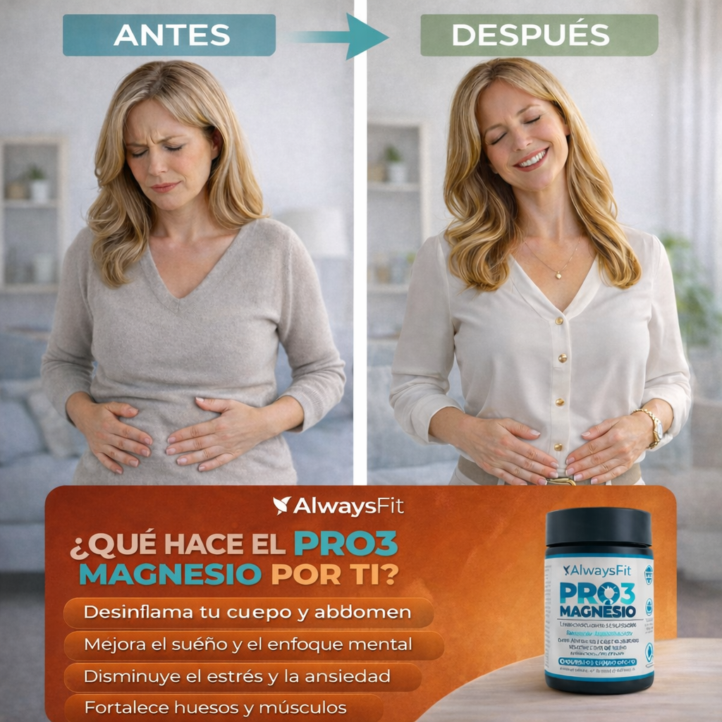 Nuevo Pro3 Magnesium®: Desinflama tu cuerpo y recupera tu calma eliminando el estrés de raíz en solo 2 semanas.