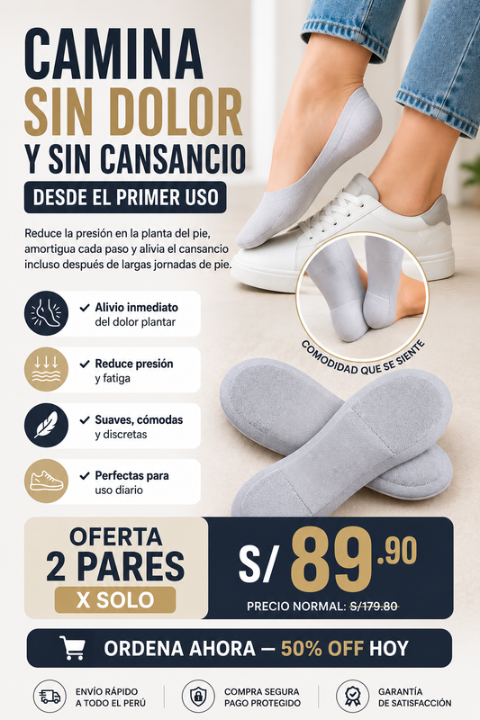 Nuevas Almohadillas Cushion®: Elimina la presión y el cansancio en tus pies al caminar desde el primer día