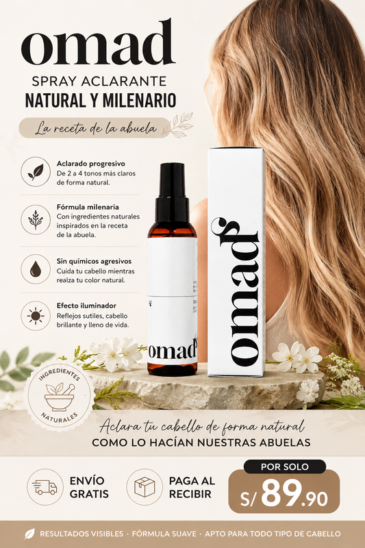 Nuevo OMAD®: Aclara tu cabello de forma natural y recupera tus reflejos dorados con la receta milenaria de la abuela