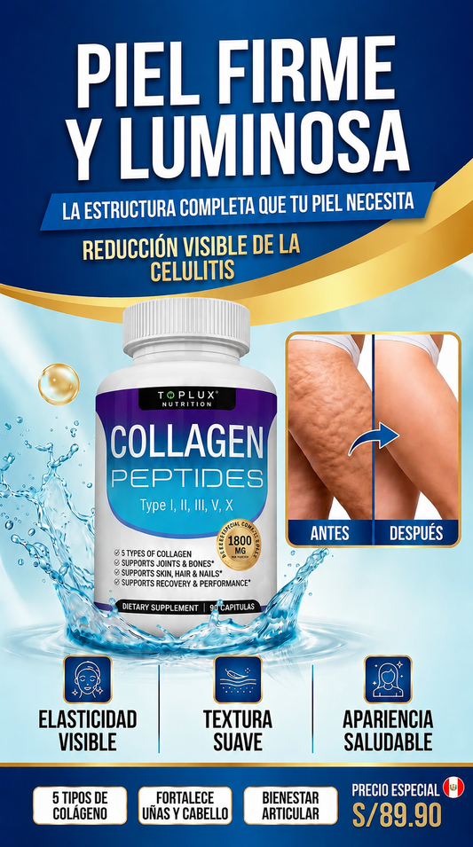 Colágeno Toplux: El secreto definitivo para eliminar la celulitis y recuperar unas piernas firmes y lisas