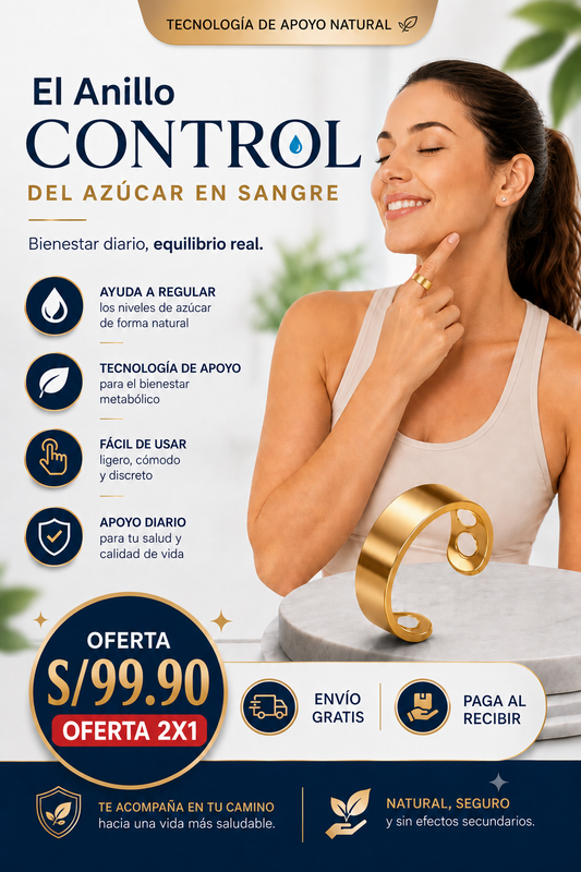 Nuevo Anillo de Control® OFERTA 2X1: Regula tus niveles de azúcar en la sangre de forma 100% natural