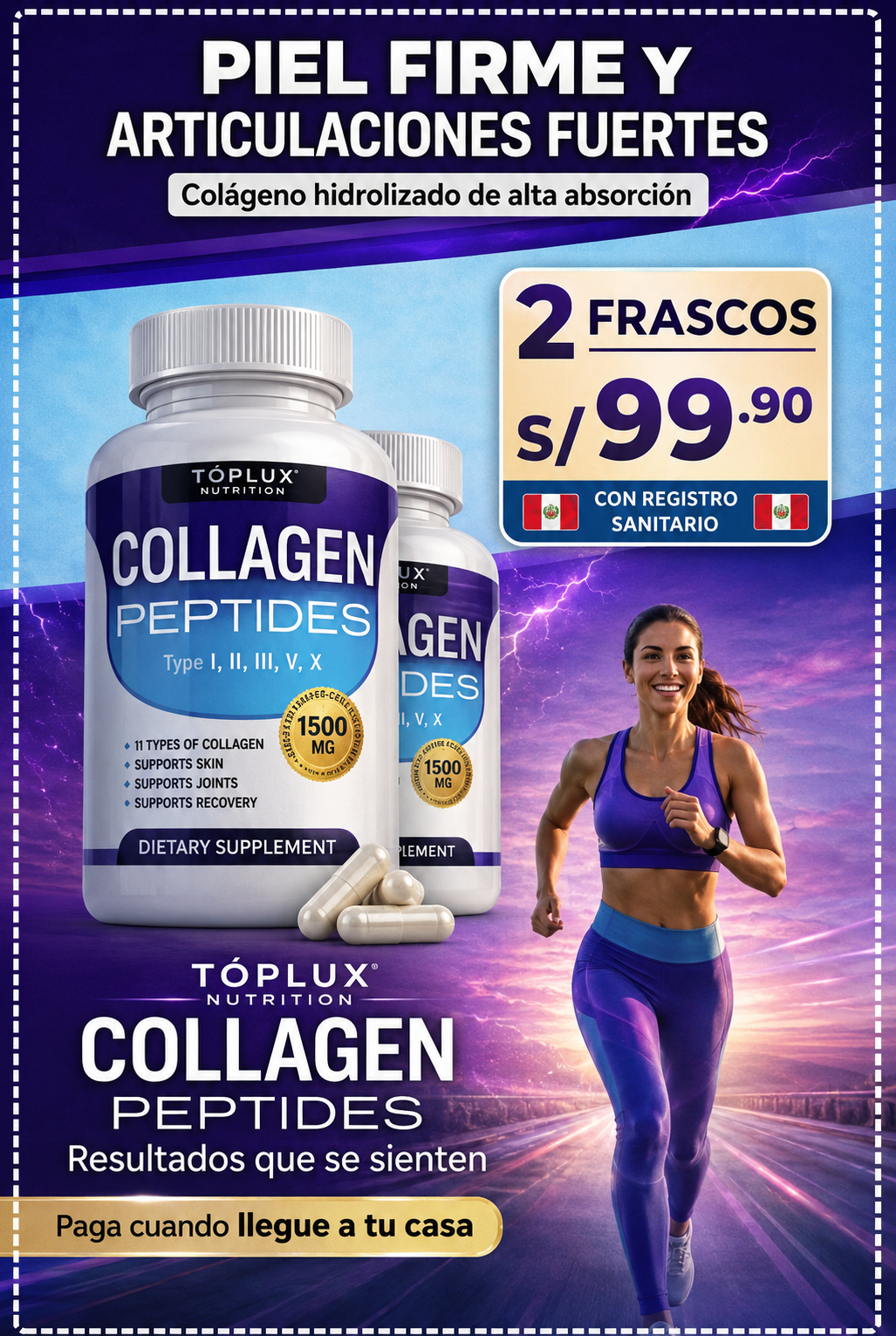 Promoción 2x1 Colágeno Toplux®: Recupera la firmeza de tu piel y fortalece tus articulaciones