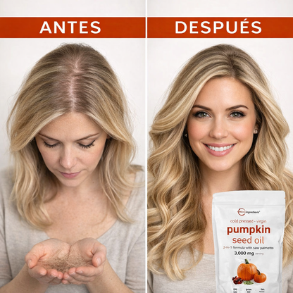 Nuevo Pumpkin Seed Oil®: ¡Detén la caída y recupera un cabello grueso y abundante en tiempo récord!