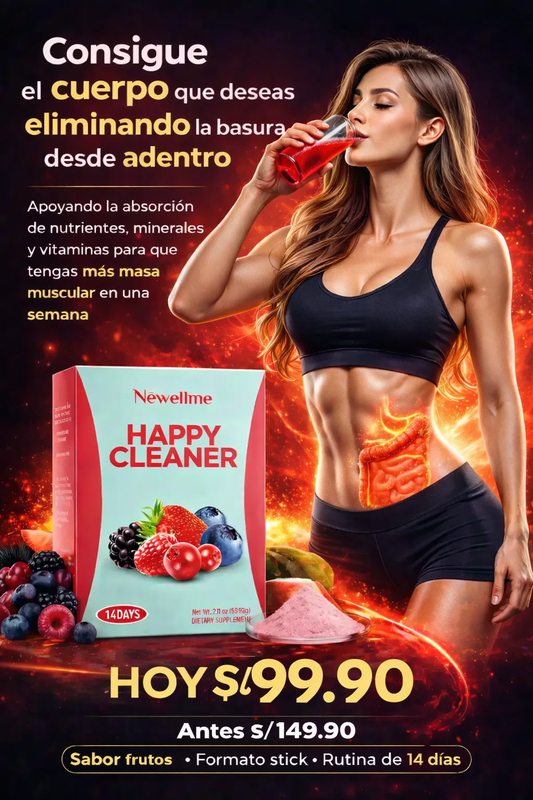 Nuevo Happy Cleaner®: Elimina la fatiga y luce un abdomen plano en días