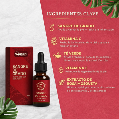 SERUM SANGRE DE GRADO® : Recupera una piel suave y sin estrías con el poder curativo del Amazonas