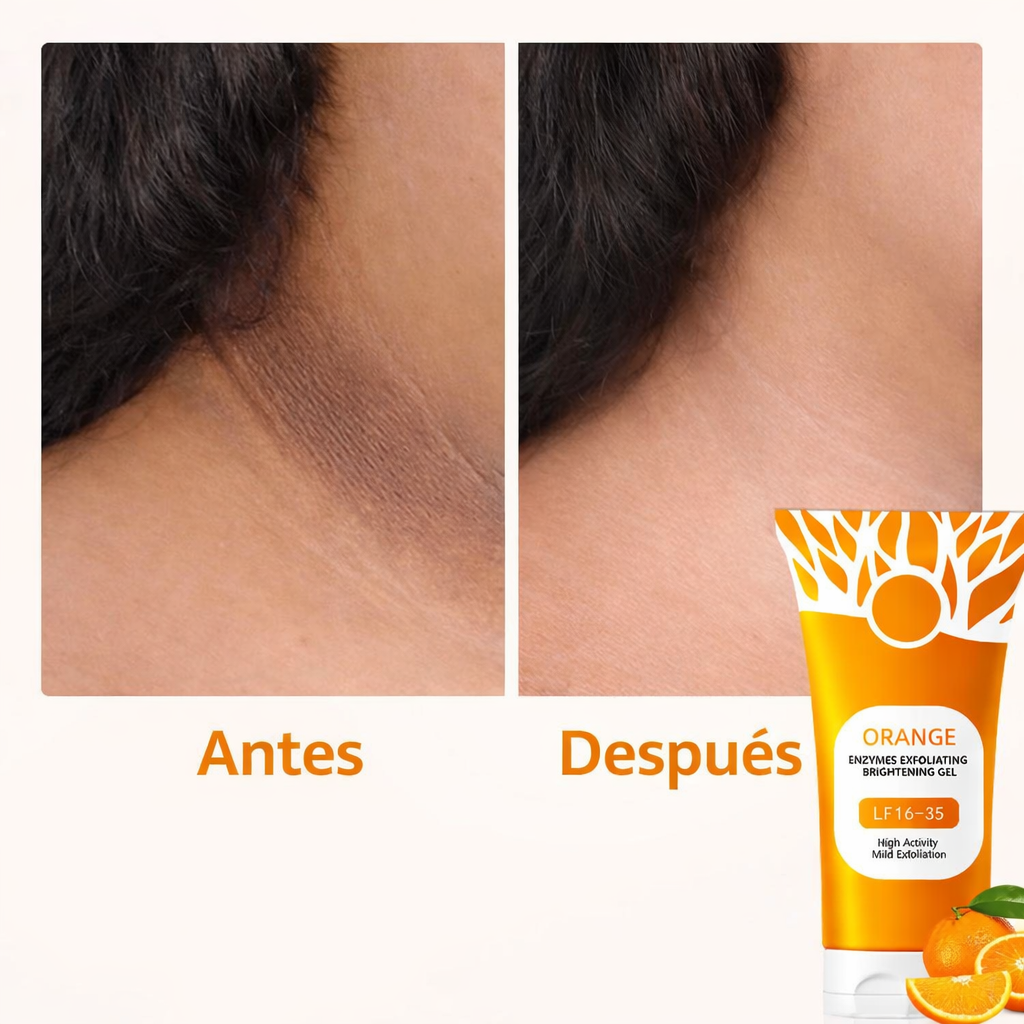 Gel Exfoliante de Naranja®: ¡Elimina las manchas negras y recupera el tono natural de tu piel en solo 10 días!