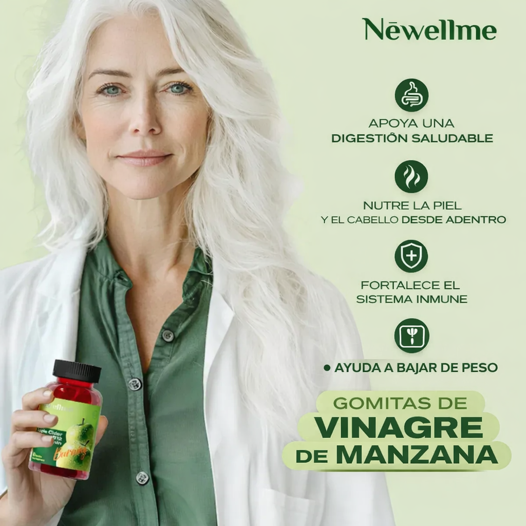 Gomitas NEWELLME ACV®: Baja de peso y revitaliza tu cuerpo sin el amargo sabor del vinagre