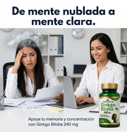 Nuevo Ginkgo Biloba®: Multiplica tu memoria y enfoque mental de forma natural