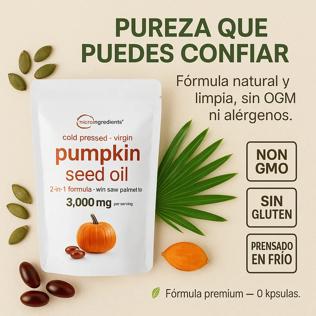 Nuevo Pumpkin Seed Oil®: ¡Detén la caída y recupera un cabello grueso y abundante en tiempo récord!