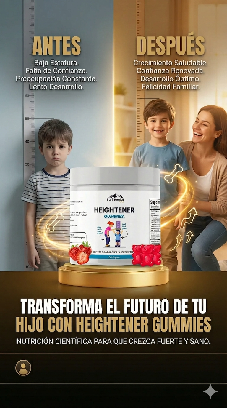 Heightener®: Maximiza el crecimiento de tus hijos de forma natural y segura en pocas semanas