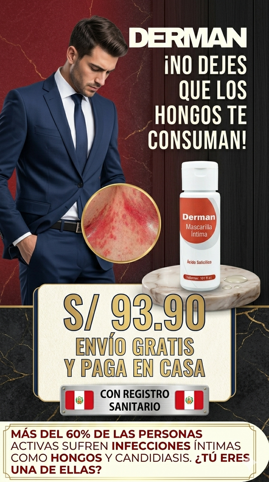 Nueva mascarilla íntima DERMAN®: Combate infecciones íntimas como hongos y candidiasis, restaura la suavidad y recupera tu bienestar diario