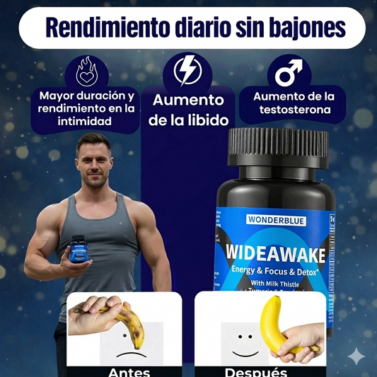 Nuevo WONDERBLUE WIDEAWAKE®: Recupera tu virilidad y rinde como un toro en la cama en solo 2 semanas