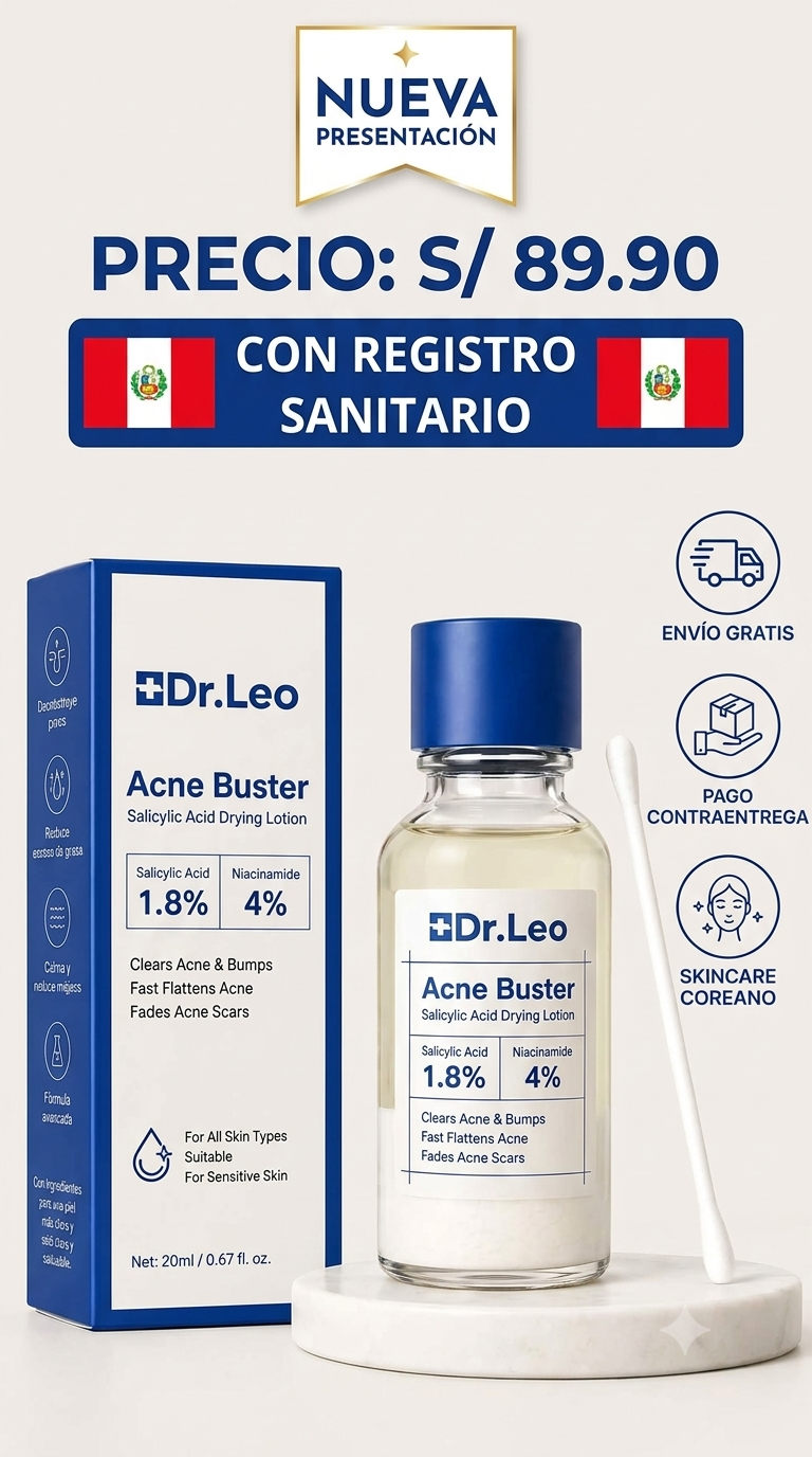 Nuevo Dr.Leo® Acne Buster: Elimina el acné y las marcas para siempre en sólo 7 días