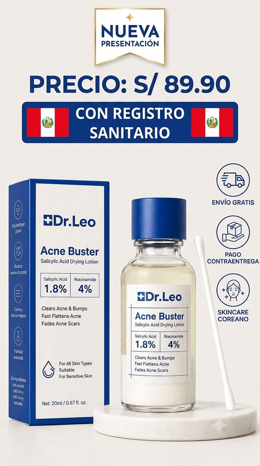 Nuevo Dr.Leo® Acne Buster: Elimina el acné y las marcas para siempre en sólo 7 días