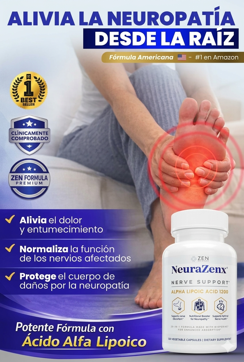Nuevo NEURAZENX®: Elimina el dolor por neuropatía y recupera la sensibilidad en solo 3 semanas.