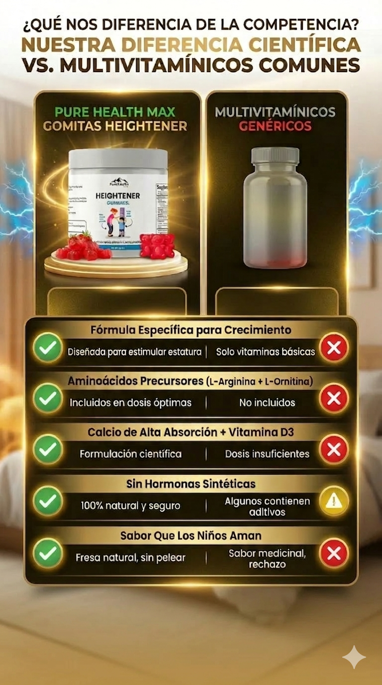 Heightener®: Maximiza el crecimiento de tus hijos de forma natural y segura en pocas semanas
