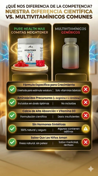 Heightener®: Maximiza el crecimiento de tus hijos de forma natural y segura en pocas semanas