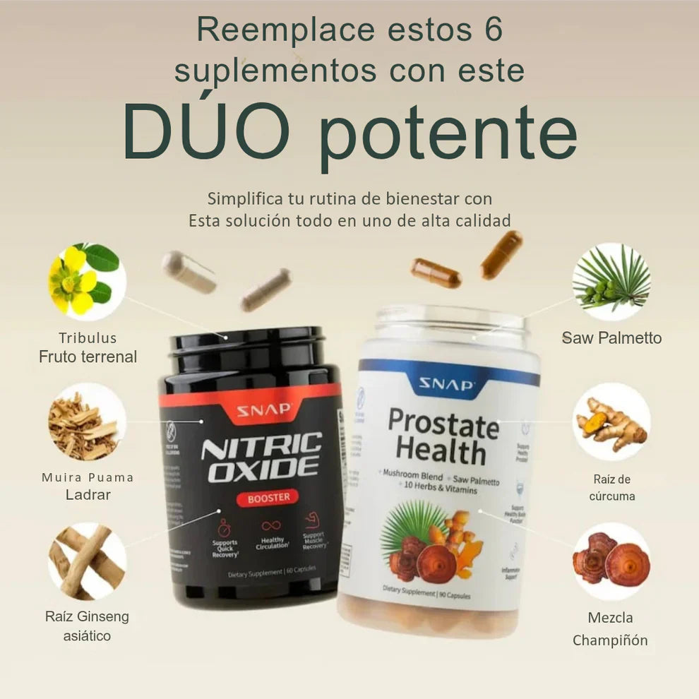 PROSTATE HEALTH + NITRIC OXIDE: ¡Basta de Dolor y Goteo! Elimina la Inflamación de Próstata y Recupera tu Vigor Masculino en Solo 3 Semanas
