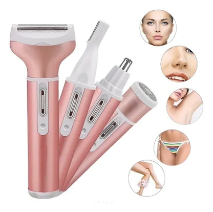 Depiladora Trimmer 4 en 1: Evita irritación y pelos encarnados