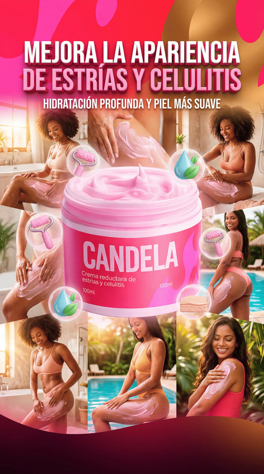 CANDELA CREMA REDUCTORA®: Borra las estrías y elimina la celulitis para lucir una piel lisa y perfecta
