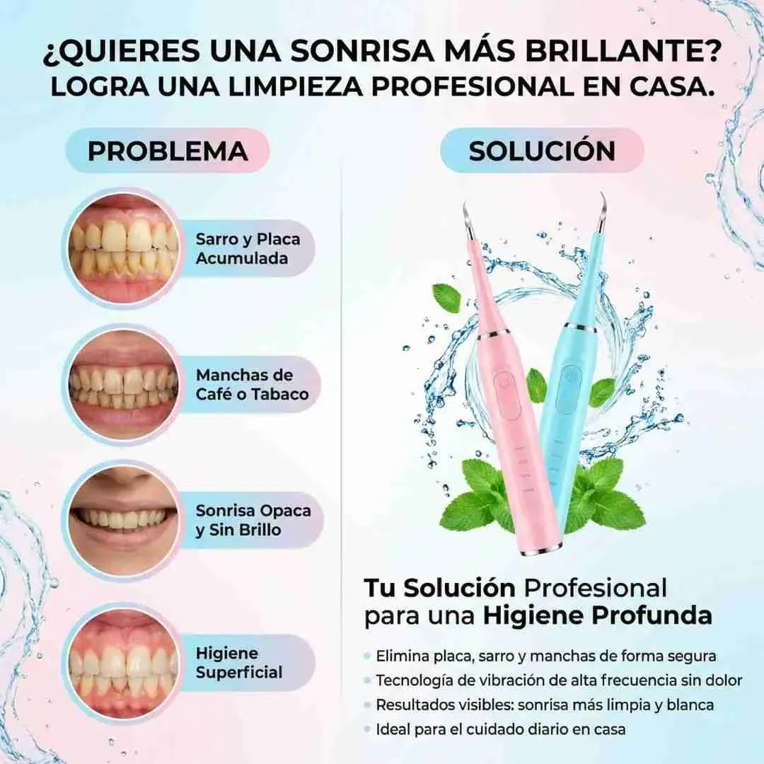 Limpiador Dental Ultrasónico®: Recupera una sonrisa blanca y libre de sarro en solo minutos