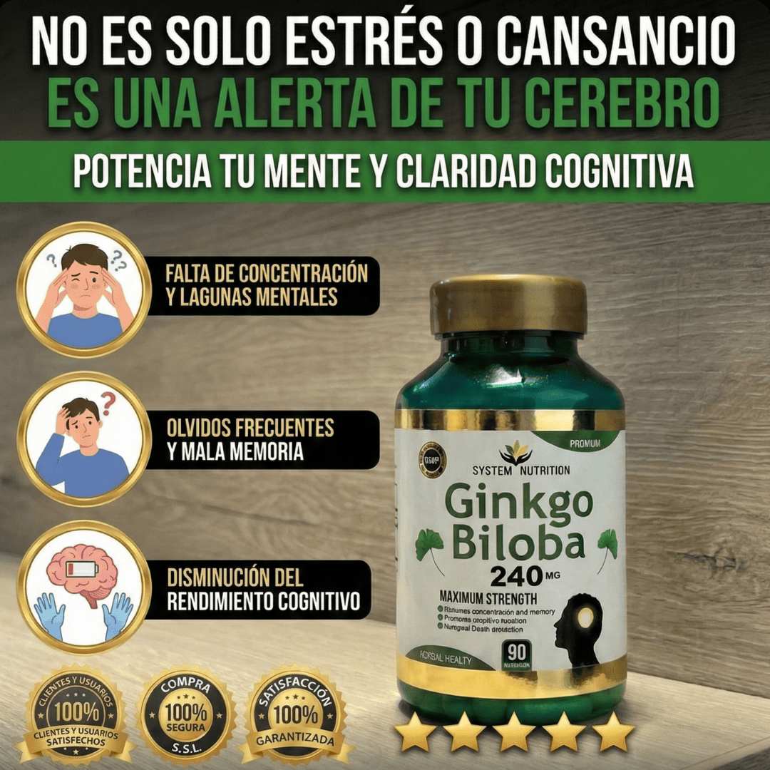Nuevo Ginkgo Biloba®: Multiplica tu memoria y enfoque mental de forma natural