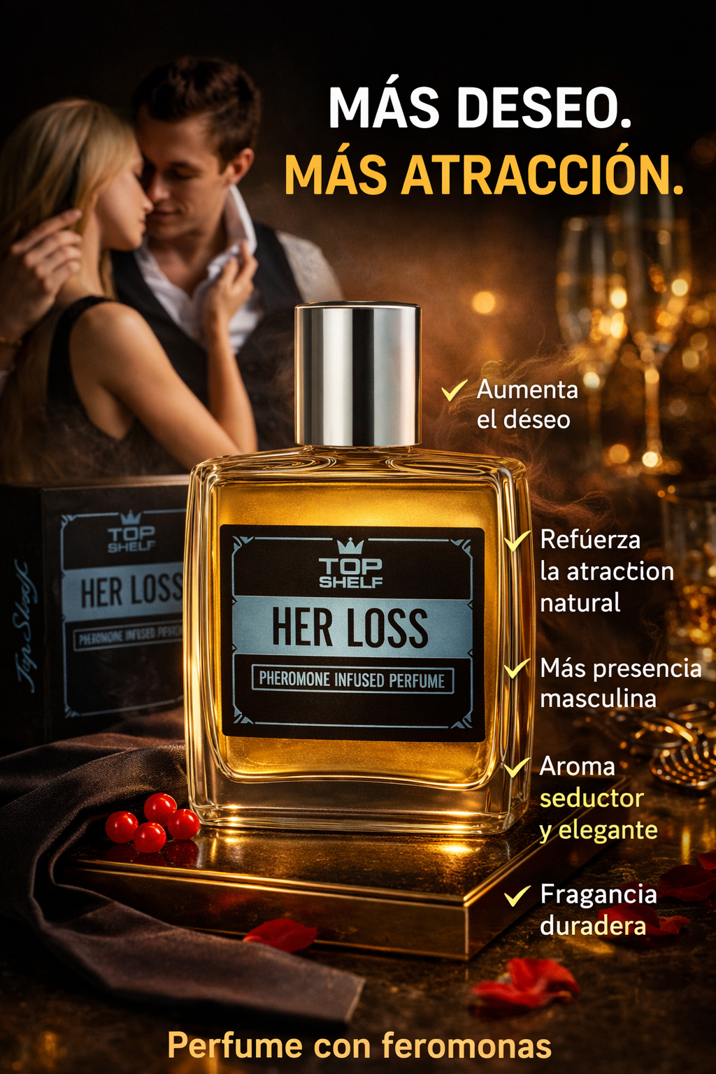 Her Loss Perfume con Feromonas®: Despierta una atracción irresistible en las mujeres al instante