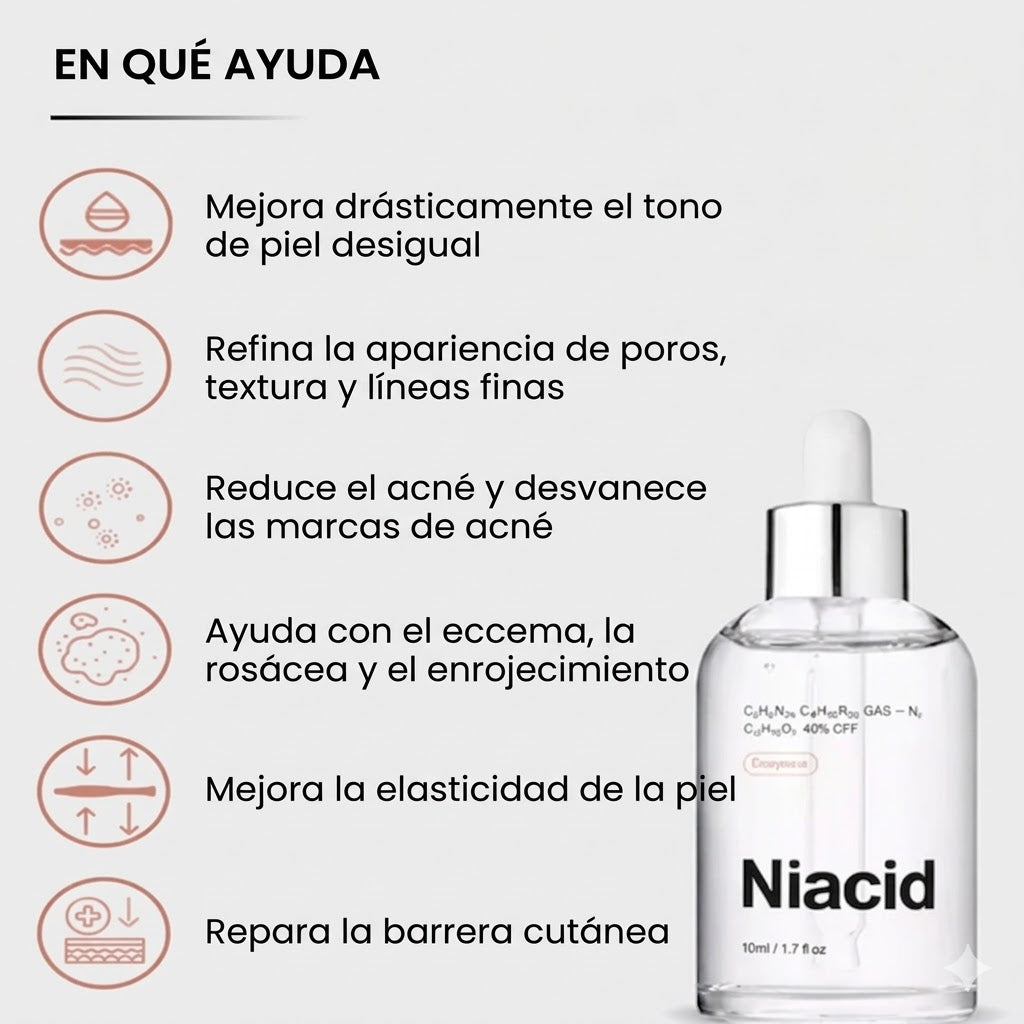 Nuevo NIACID®: Elimina manchas y cicatrices de acné en solo 4 semanas