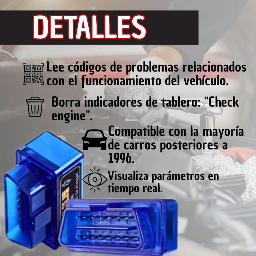 Escáner Automotriz ELM327®: Descubre qué le pasa a tu carro en tiempo real y ahorra miles en mecánicos